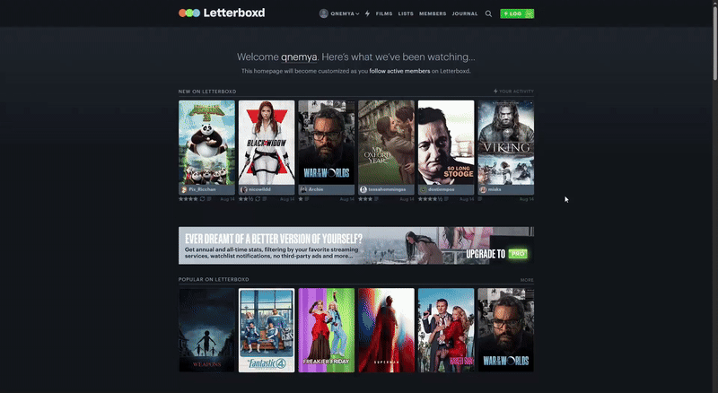 How to export your Letterboxd data